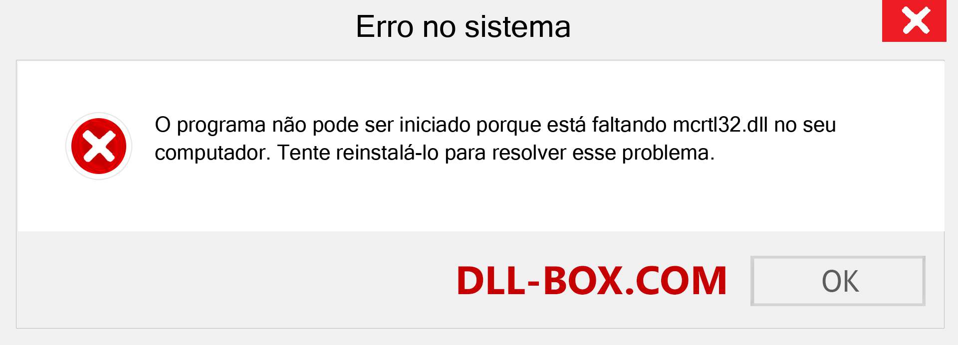 Arquivo mcrtl32.dll ausente ?. Download para Windows 7, 8, 10 - Correção de erro ausente mcrtl32 dll no Windows, fotos, imagens